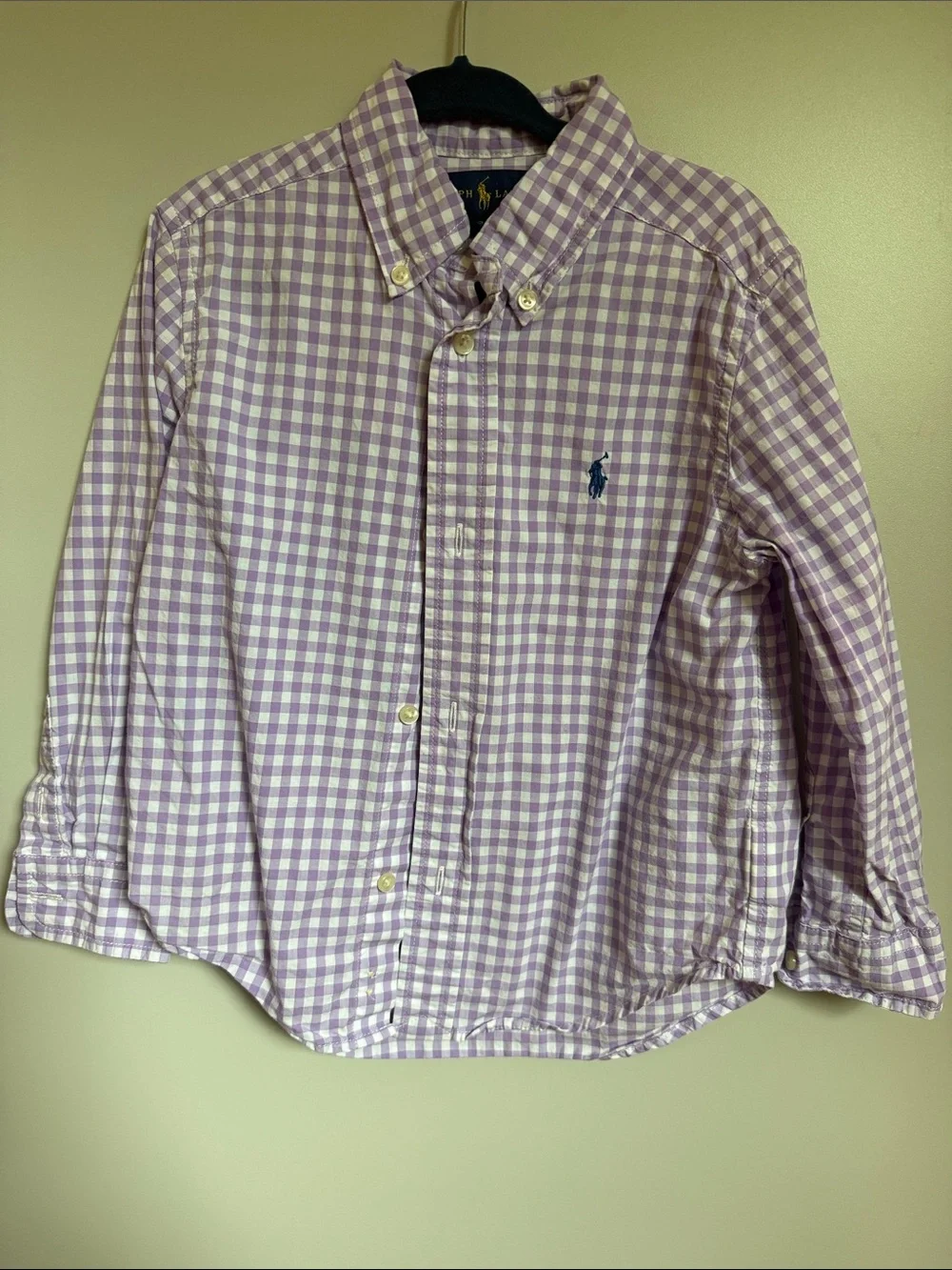 Ralph Lauren Purple Gingham Button-Down Shirt